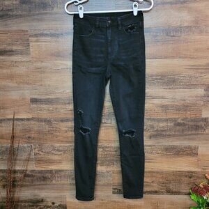 American Eagle Jeans 4 R Next Level Stretch Jeggings High Rise Black